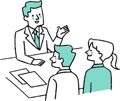 弁護士と相談者のイラスト