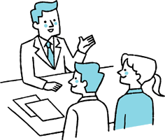 弁護士と相談者のイラスト
