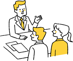 弁護士と相談者のイラスト